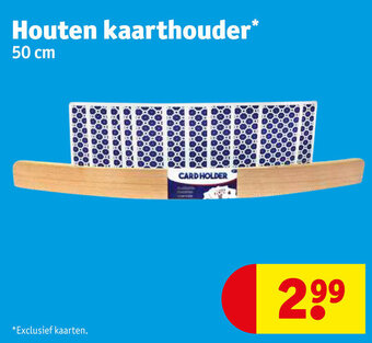 Kruidvat Houten kaarthouder 50 cm aanbieding