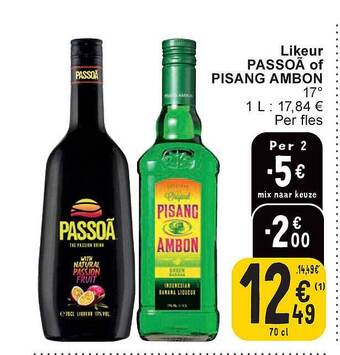 Likeur passoã of pisang ambon