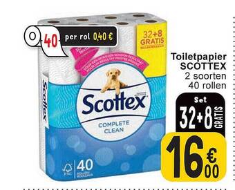 Cora Toiletpapier scottex aanbieding
