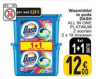 Cora Wasmiddel in pods dash aanbieding