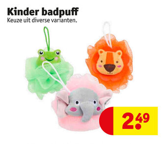 Kruidvat Kinder badpuff aanbieding