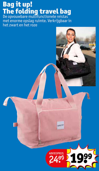 Kruidvat Bag it up! the folding travel bag aanbieding