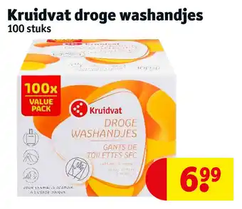 Kruidvat Kruidvar droge washandjes 100 stuks aanbieding