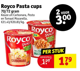 Kruidvat Royco pasta cups 70/72 gram per stuk aanbieding
