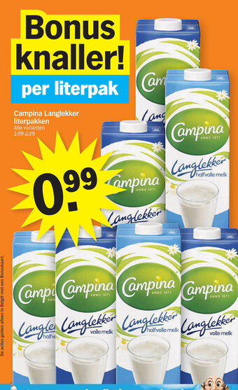 Albert Heijn Campina langlekker literpakken aanbieding