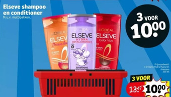 Kruidvat Elseve shampoo en conditioner aanbieding