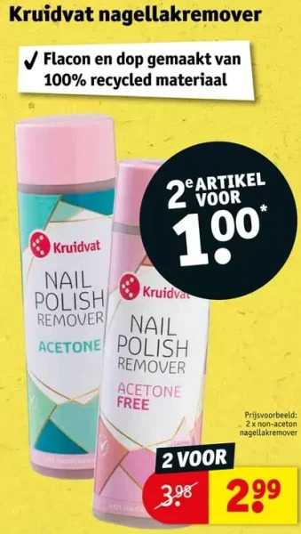 Kruidvat Kruidvat nagellakremover aanbieding