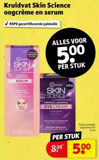 Kruidvat Kruidvat skin science oogcrème en serum aanbieding