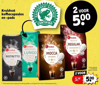 Kruidvat Kruidvat koffiecapsules en-pads aanbieding