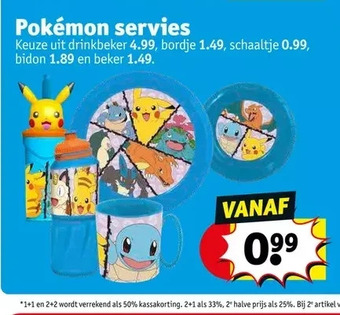 Kruidvat Pokémon servies aanbieding