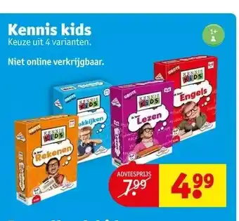 Kruidvat Kennis kids keuze uit 4 varianten. aanbieding