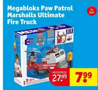 Kruidvat Megabloks paw patrol marshalls ultimate fire truck aanbieding
