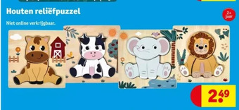 Kruidvat Houten chunky puzzel aanbieding
