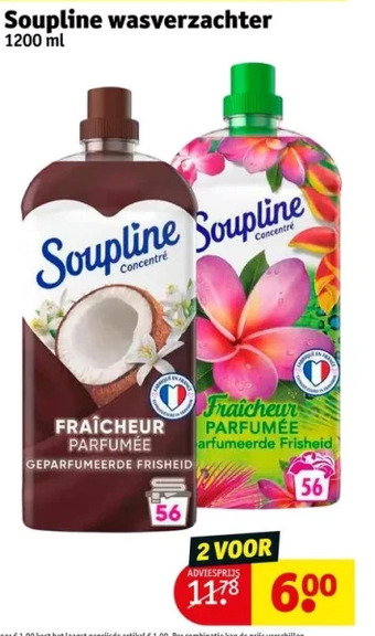 Kruidvat Soupline wasverzachter 1200 ml aanbieding