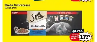 Kruidvat Sheba delicatesse 40 x 85 gram aanbieding