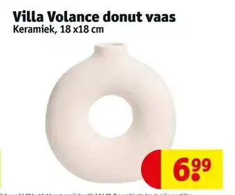 Kruidvat Villa volance donut vaas keramiek, 18 x18 cm aanbieding