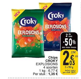 Cora Chips croky explosions aanbieding