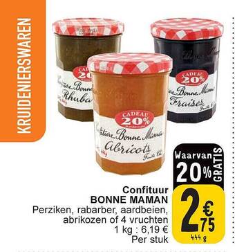 Cora Confituur bonne maman aanbieding