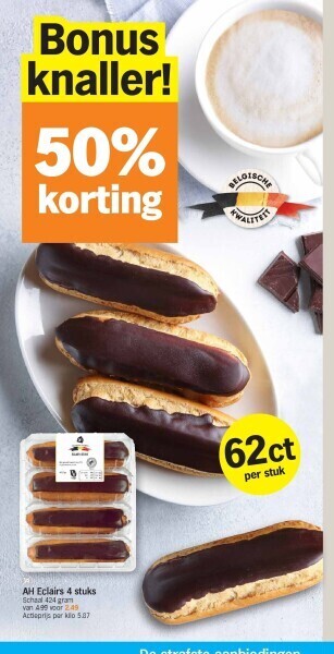 Albert Heijn Ah eclairs 4 stuks aanbieding