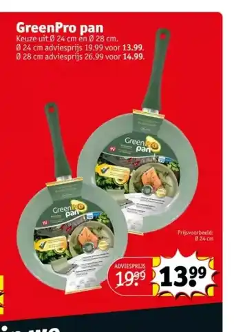 Kruidvat Greenpro pan aanbieding
