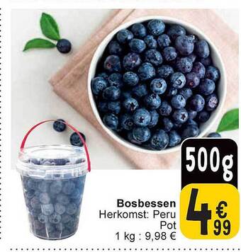 Cora Bosbessen aanbieding