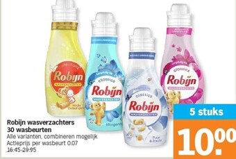 Albert Heijn Robijn wasverzachters 30 wasbeurten aanbieding