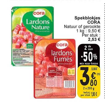 Cora Spekblokjes aanbieding