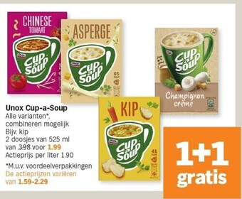 Albert Heijn Unox cup-a-soup aanbieding