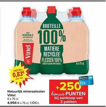 Carrefour Market Natuurlijk mineraalwater vittel aanbieding