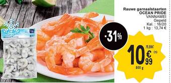 Cora Rauwe garnaalstaarten ocean pride aanbieding