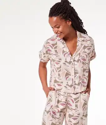 Etam pyjamahemd met print - l - rose pale