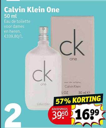 Kruidvat Calvin klein one aanbieding