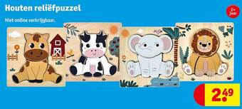 Kruidvat Houten reliëfpuzzel aanbieding