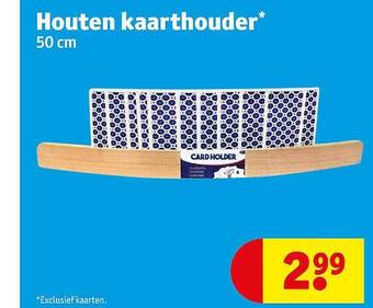 Kruidvat Houten kaarthouder aanbieding