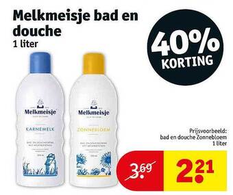 Kruidvat Melkmeisje bad en douche aanbieding