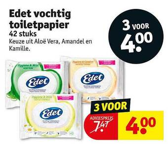 Kruidvat Edet vochtig toiletpapier aanbieding