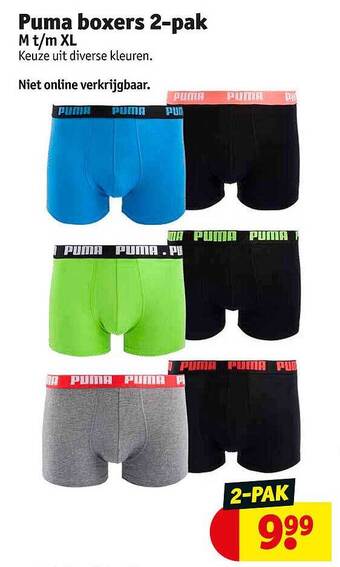 Kruidvat Puma boxers 2-pak aanbieding