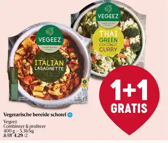 Delhaize Vegeez Vegetarische bereide schotel 400g aanbieding