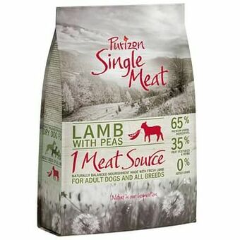 Zooplus 12kg Single Meat Adult Lam met Erwten Purizon Hondenvoer aanbieding