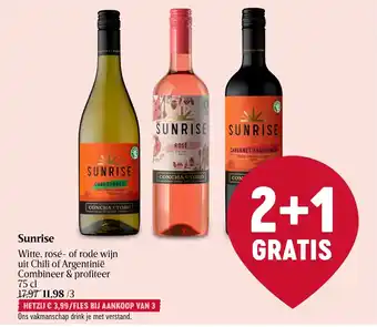 Sunrise witte 75cl