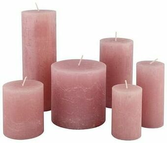 HEMA Rustieke Kaarsen Roze (roze)