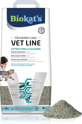 Bol.com Biokat’s diamond care attracting & calming - 10 l - kattenbakvulling - klontvormende - zonder geur - aktieve kool - voor jong aanbieding