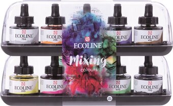Talens ecoline vloeibare waterverf 10 x 30 ml mengset