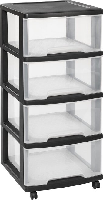 Bol.com Curver essentials ladesysteem - 4x20l + wielen aanbieding