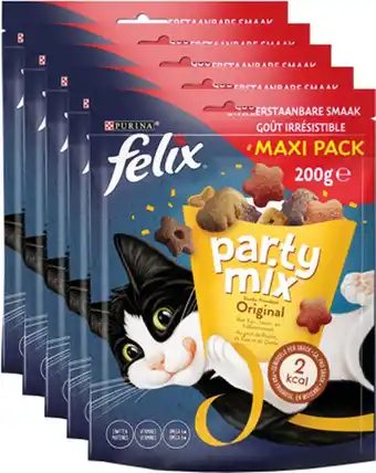 Bol.com Felix party mix - kattensnacks original mix - 5 x 200g aanbieding
