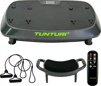Bol.com Tunturi cardio fit v20 trilplaat fitness met stoel - vibration plate met 30 snelheden en 3 programma’s - vibratie en oscillat aanbieding