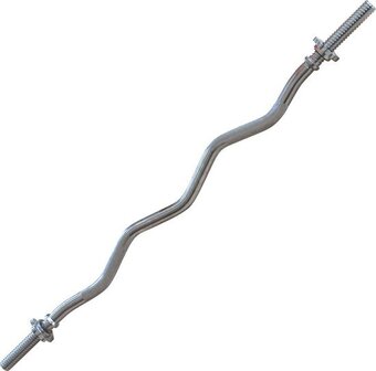 Bol.com Tunturi halterstang - curlstang -120cm - 30mm - schroefsluiting - incl. gratis fitness app aanbieding