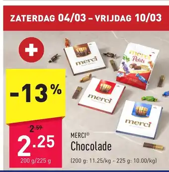 ALDI Merci chocolade 200g aanbieding