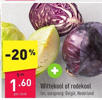 Wittekool of rodekool per stuk