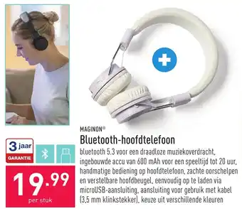 ALDI Maginon bluetooth-hoofdtelefoon per stuk aanbieding
